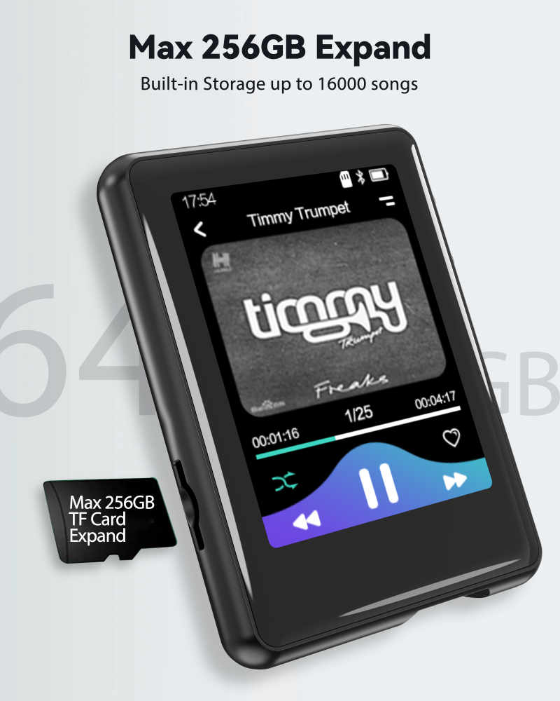 Timoom M6 MP3 Player 32GB Bluetooth 5.0 Full Touch 2.8 Screen HiFi Lossless Sound with Built-in Speaker FM Radio/Voice Recorder E-Book Headphones Supports TF up to 128GB Timoom M6 MP3 Player 32GB Bluetooth 5.0 Full Touch 2.8 Screen HiFi Lossless Sound with Built-in Speaker FM Radio/Voice Recorder E-Book Headphones Supports TF up to 128GB