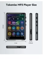 64GB MP3 Player with Bluetooth 5.3, Full Touch Screen Mp3 Mp4 Music Player Built-in Speaker,FM Radio,Voice Recorder,Ebook,Support 256GB TF Card,Shuffle. Earphones Included